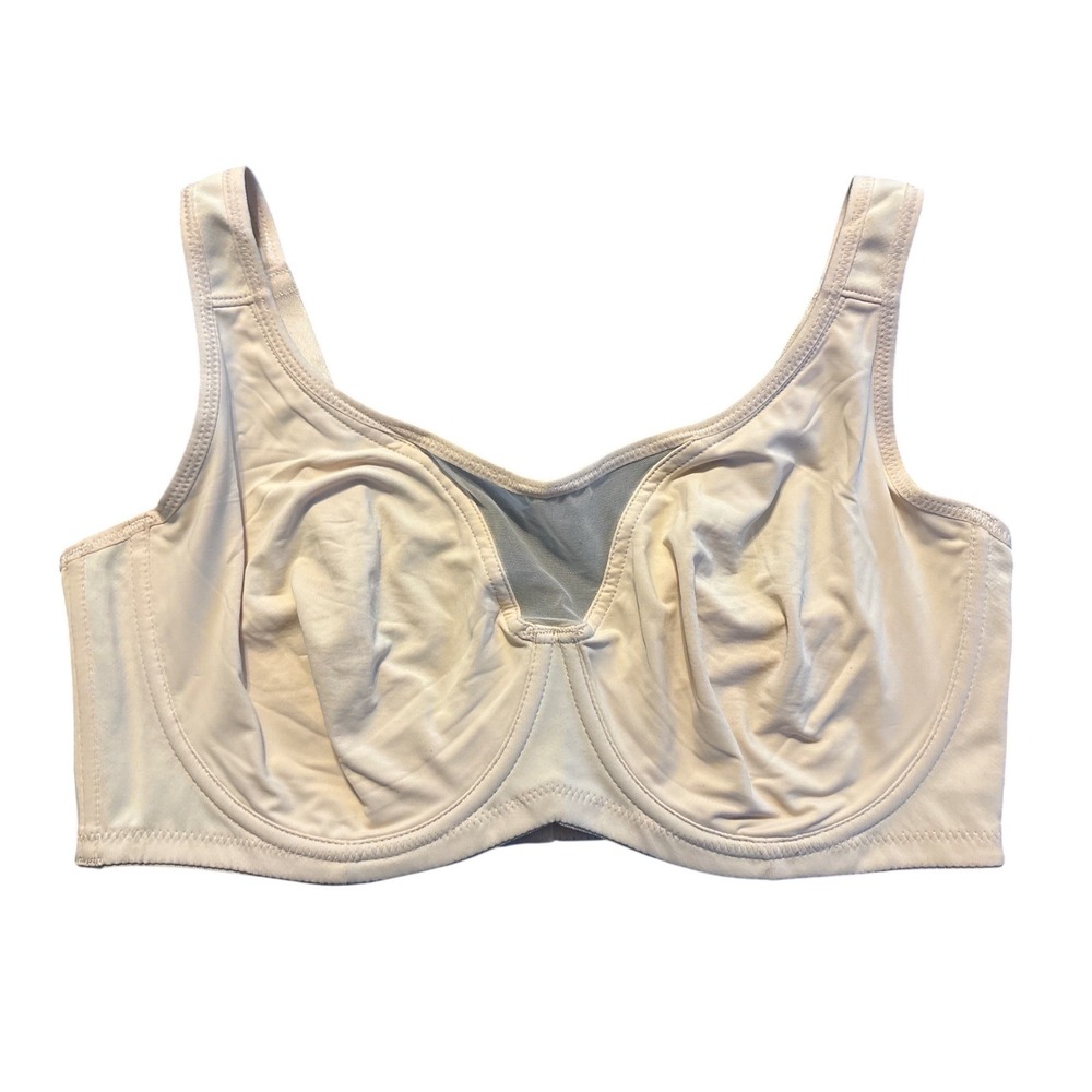 NEW Beige Full Figure Unlined Underwire Full Coverage Bra 38E/38DD